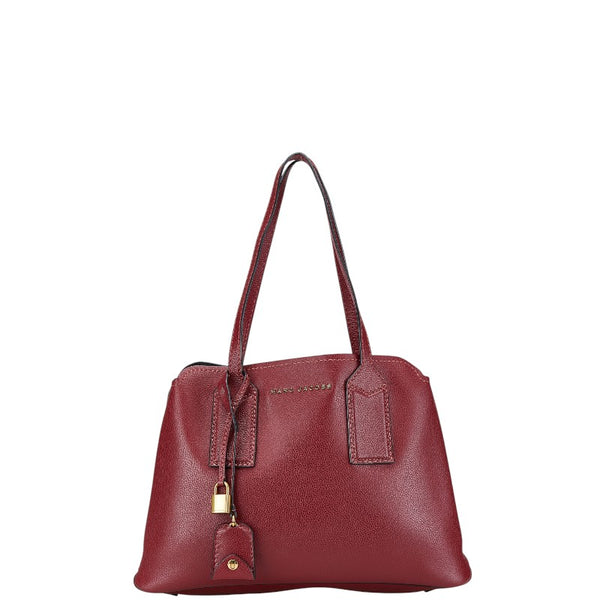 マークジェイコブス THE EDITOR 38 ジ エディター ハンドバッグ トートバッグ ボルドー ワインレッド レザー レディース MARC JACOBS 【中古】