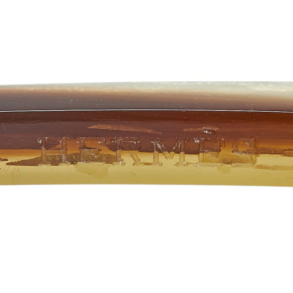 エルメス ハート モチーフ 髪飾り・かんざし ブラウン バッファローホーン レディース HERMES 【中古】