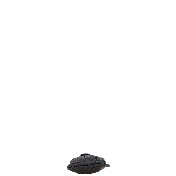 ボッテガヴェネタ イントレチャート 携帯ケース ポーチ ブラック レザー レディース BOTTEGAVENETA 【中古】