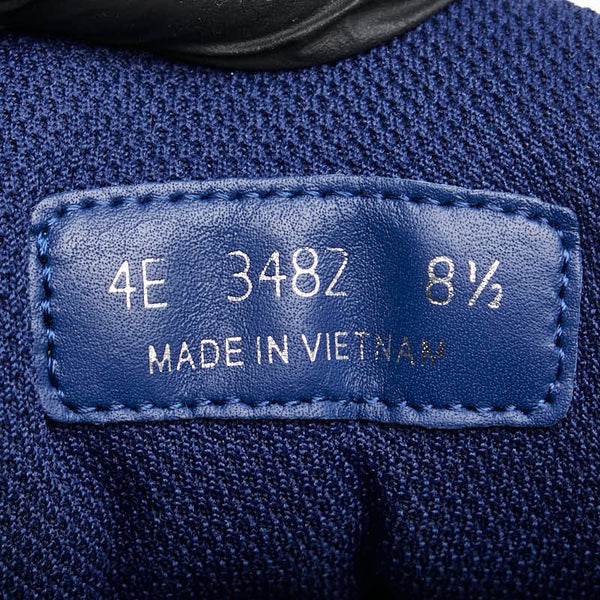 プラダ スニーカー サイズ：8 1/2 4E3482 ホワイト グレー ネイビー レザー スウェード メンズ PRADA 【中古】