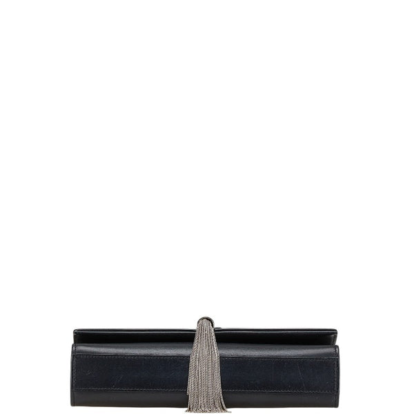 サンローラン クラック ケイト 斜め掛け チェーンショルダーバッグ 354119 ブラック レザー レディース SAINT LAURENT 【中古】