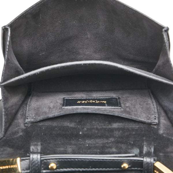 サンローラン クラシック Yライン サッチェル スモール チェーンショルダーバッグ 311215 ブラック レザー レディース SAINT LAURENT 【中古】