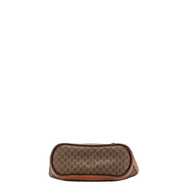 セリーヌ マカダム トートバッグ ブラウン PVC レザー レディース CELINE 【中古】