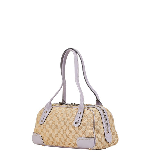 グッチ GGキャンバス プリンシー ハンドバック ショルダーバッグ ２WAY 161720 パープル ベージュ キャンバス レザー レディース GUCCI 【中古】