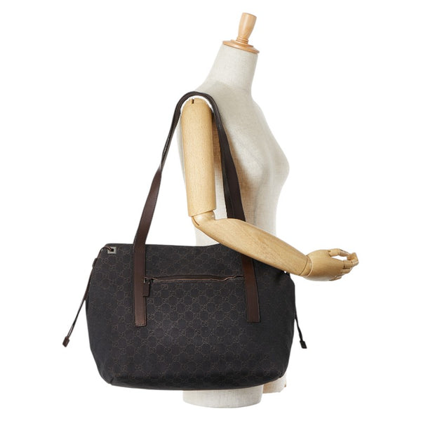グッチ GGキャンバス ハンドバッグ トートバッグ 30501 ブラウン キャンバス レザー レディース GUCCI 【中古】