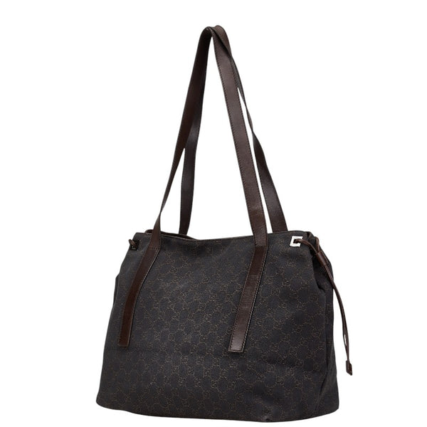 グッチ GGキャンバス ハンドバッグ トートバッグ 30501 ブラウン キャンバス レザー レディース GUCCI 【中古】