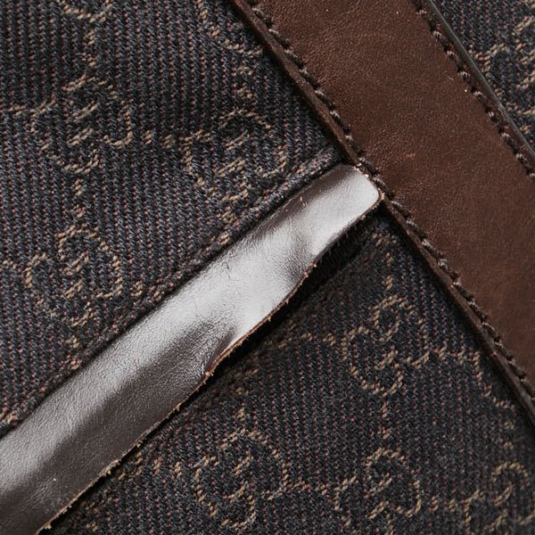 グッチ GGキャンバス ハンドバッグ トートバッグ 30501 ブラウン キャンバス レザー レディース GUCCI 【中古】