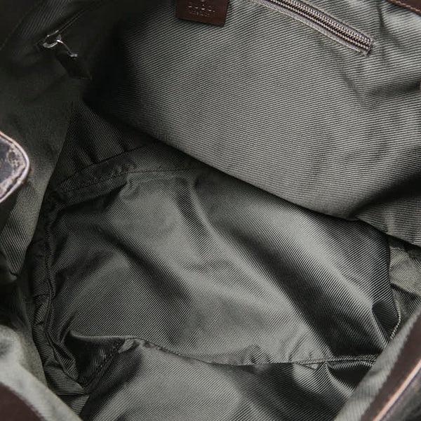 グッチ GGキャンバス ハンドバッグ トートバッグ 30501 ブラウン キャンバス レザー レディース GUCCI 【中古】