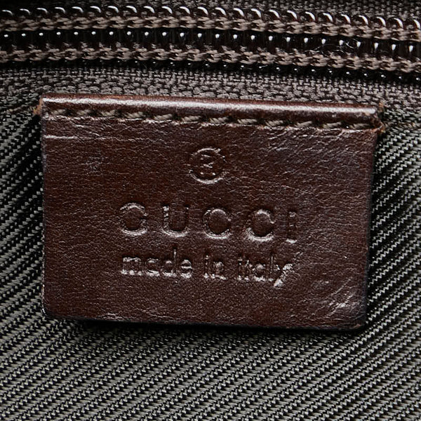 グッチ GGキャンバス ハンドバッグ トートバッグ 30501 ブラウン キャンバス レザー レディース GUCCI 【中古】