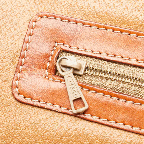 セリーヌ マカダム ハンドバッグ トートバッグ ブラウン レザー PVC レディース CELINE 【中古】