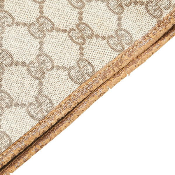 グッチ オールドグッチ GGスプリーム トートバッグ ベージュ ブラウン PVC レザー レディース GUCCI 【中古】