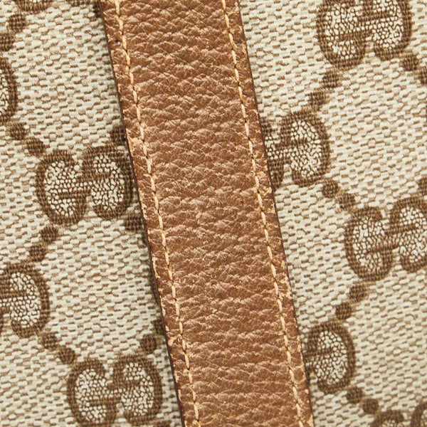 グッチ オールドグッチ GGスプリーム トートバッグ ベージュ ブラウン PVC レザー レディース GUCCI 【中古】