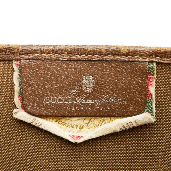 グッチ オールドグッチ GGスプリーム トートバッグ ベージュ ブラウン PVC レザー レディース GUCCI 【中古】