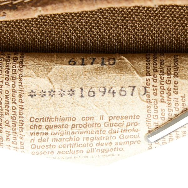 グッチ オールドグッチ GGスプリーム トートバッグ ベージュ ブラウン PVC レザー レディース GUCCI 【中古】