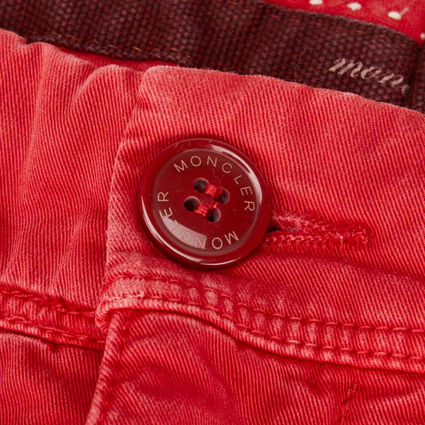 モンクレール パンツ ショーツ ハーフパンツ サイズ：48 レッド コットン メンズ MONCLER 【中古】