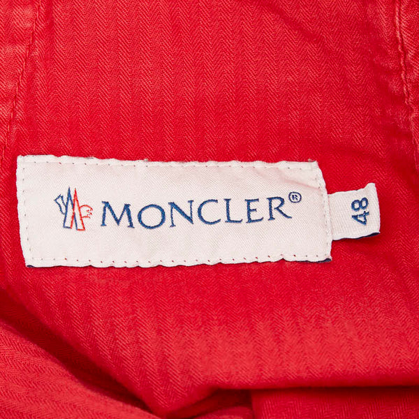 モンクレール パンツ ショーツ ハーフパンツ サイズ：48 レッド コットン メンズ MONCLER 【中古】