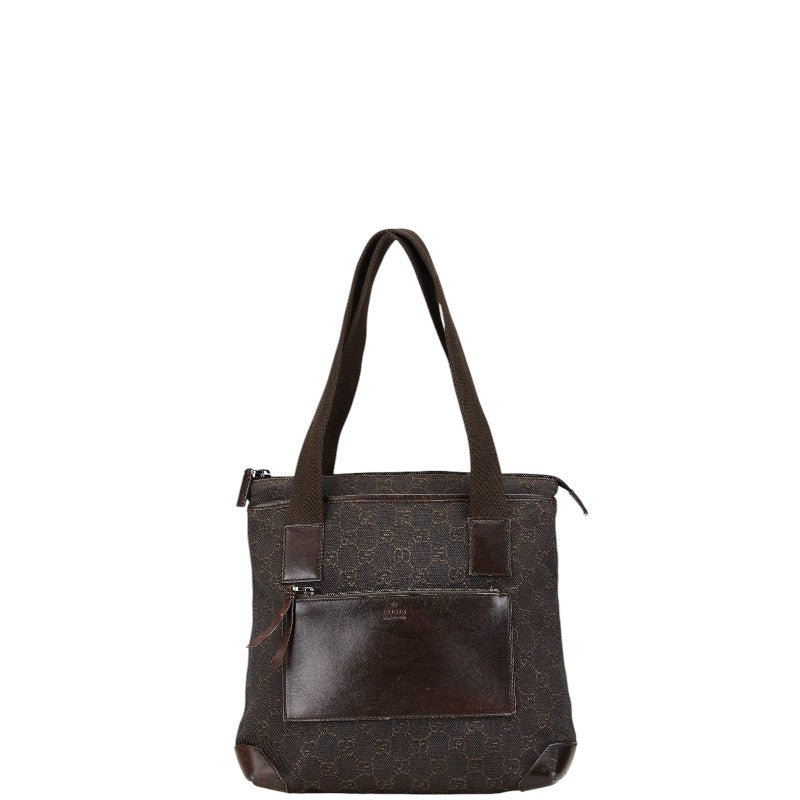 グッチ GGキャンバス ハンドバッグ 28893 ブラウン キャンバス レザー レディース GUCCI 【中古】