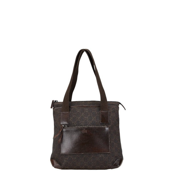 グッチ GGキャンバス ハンドバッグ 28893 ブラウン キャンバス レザー レディース GUCCI 【中古】