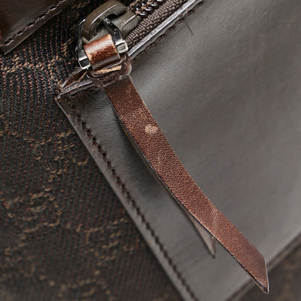 グッチ GGキャンバス ハンドバッグ 28893 ブラウン キャンバス レザー レディース GUCCI 【中古】