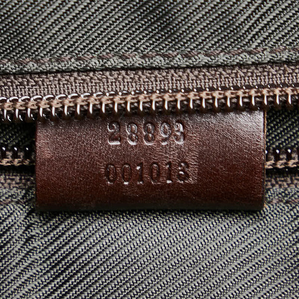 グッチ GGキャンバス ハンドバッグ 28893 ブラウン キャンバス レザー レディース GUCCI 【中古】