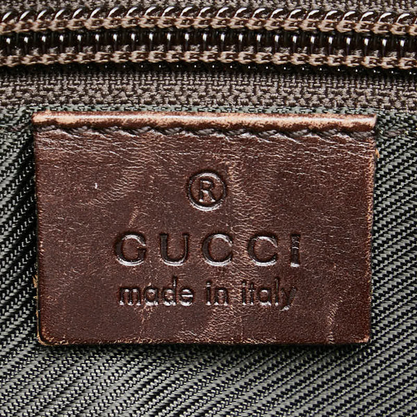 グッチ GGキャンバス ハンドバッグ 28893 ブラウン キャンバス レザー レディース GUCCI 【中古】