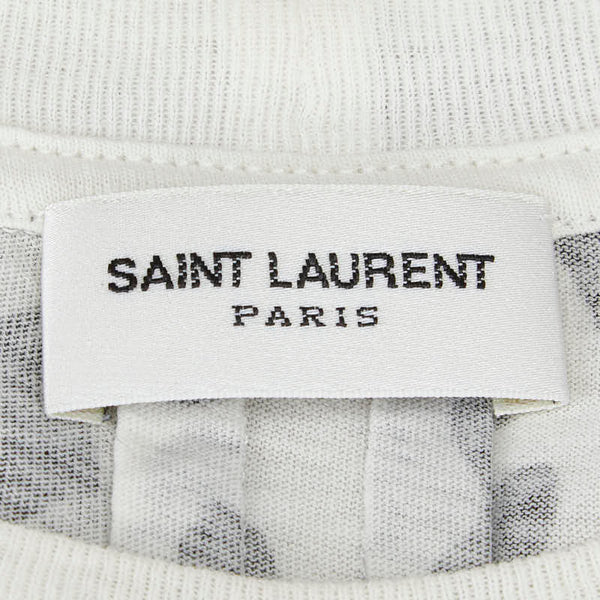 サンローラン ベイビーキャット Tシャツ サイズ：M ホワイト ブラック コットン レディース SAINT LAURENT 【中古】