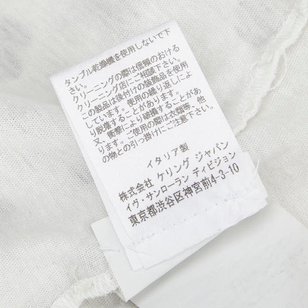 サンローラン ベイビーキャット Tシャツ サイズ：M ホワイト ブラック コットン レディース SAINT LAURENT 【中古】