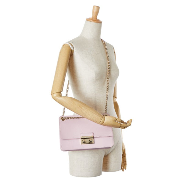 フルラ ベラ チェーン ショルダーバッグ ピンク レザー レディース Furla 【中古】