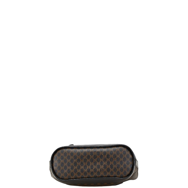 セリーヌ マカダム ハンドバッグ トートバッグ ブラウン ブラック PVC レザー レディース CELINE 【中古】