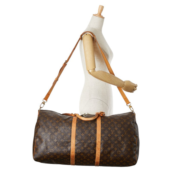 ルイ ヴィトン モノグラム キーポル60 ボストンバッグ ショルダーバッグ 2WAY M41422 ブラウン PVC レザー レディース LOUIS VUITTON 【中古】