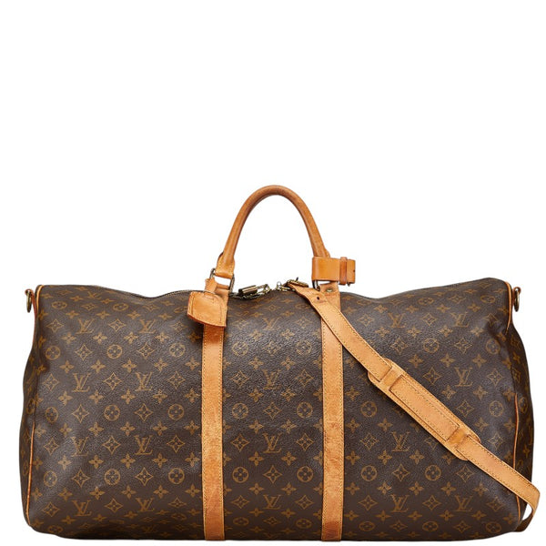 ルイ ヴィトン モノグラム キーポル60 ボストンバッグ ショルダーバッグ 2WAY M41422 ブラウン PVC レザー レディース LOUIS VUITTON 【中古】