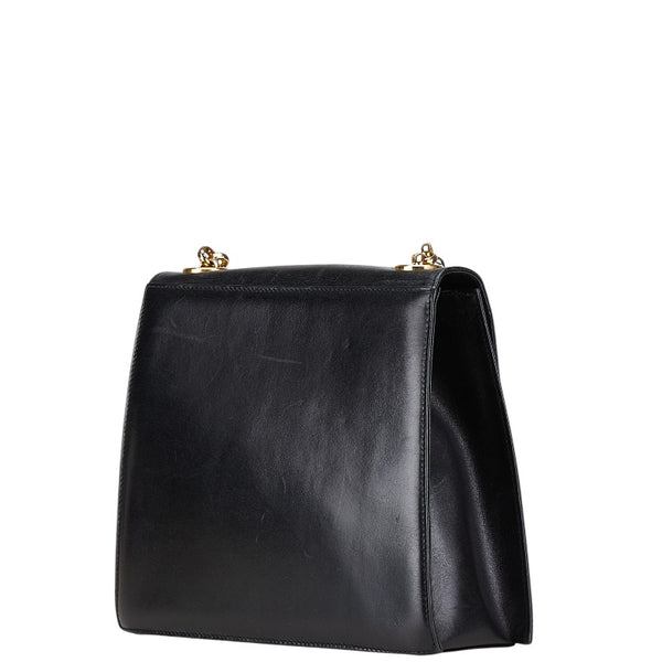 サルヴァトーレフェラガモ チェーン ショルダーバッグ ブラック レザー レディース Salvatore Ferragamo 【中古】
