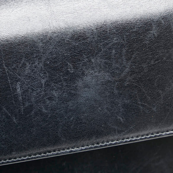 サルヴァトーレフェラガモ チェーン ショルダーバッグ ブラック レザー レディース Salvatore Ferragamo 【中古】