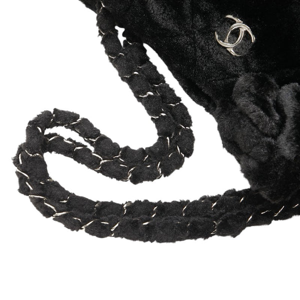 シャネル マトラッセ カメリア ココマーク チェーン トートバッグ ショルダーバッグ ブラック フェイクファー レディース CHANEL 【中古】