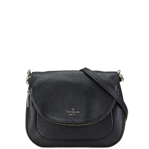 ケイトスペード レイラ 斜め掛け ショルダーバッグ WKR00330 ブラック ぺブルレザー レディース Kate Spade 【中古】