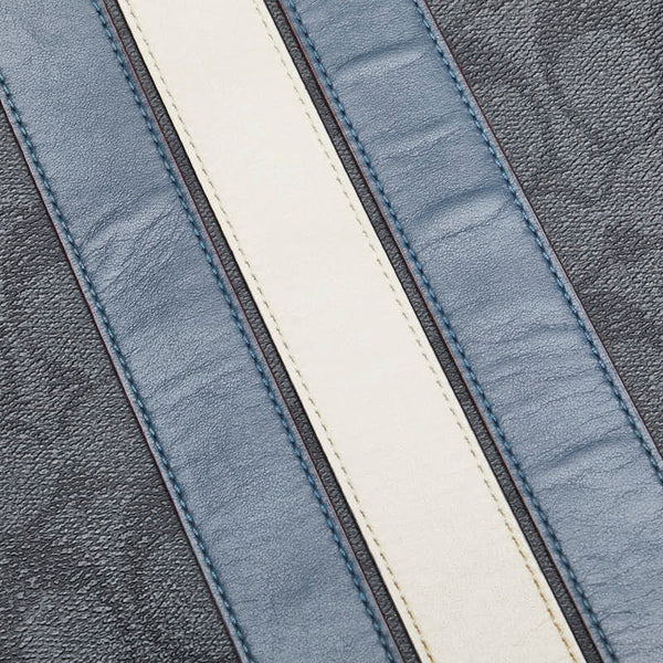 コーチ シグネチャー ストライプ クラッチバッグ セカンドバッグ F26071 グレー マルチカラー PVC メンズ COACH 【中古】