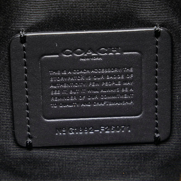 コーチ シグネチャー ストライプ クラッチバッグ セカンドバッグ F26071 グレー マルチカラー PVC メンズ COACH 【中古】