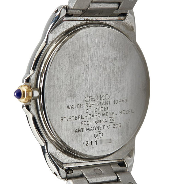 セイコー PRESAGE 腕時計 クオーツ ブラック文字盤 ステンレススチール メッキ レディース SEIKO 【中古】
