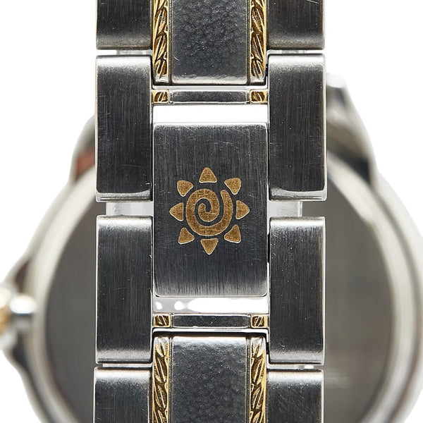 セイコー PRESAGE 腕時計 クオーツ ブラック文字盤 ステンレススチール メッキ レディース SEIKO 【中古】