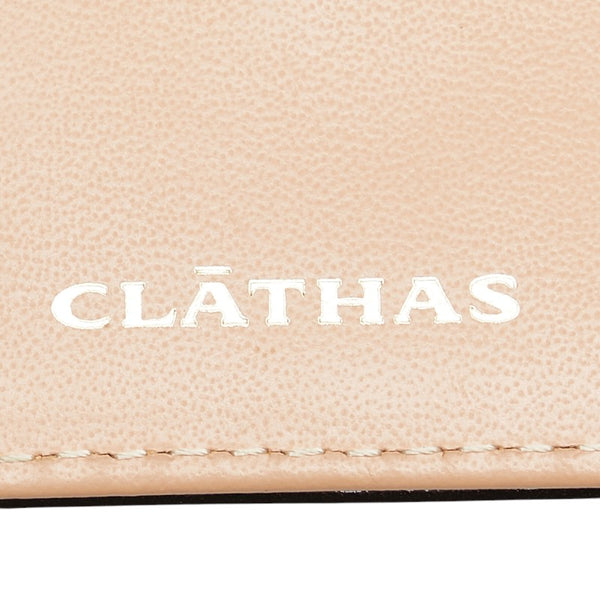 クレイサス 花柄 ラインストーン キーケース 4連 ブラウン エナメル レディース CLATHAS 【中古】