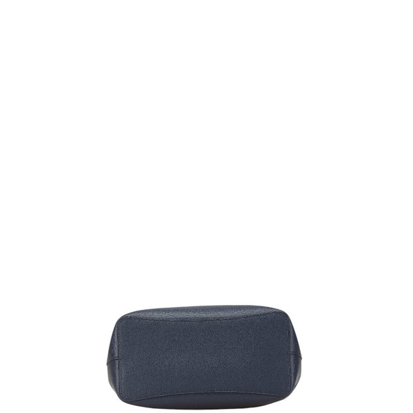 コーチ ハンドバッグ ショルダーバッグ 2WAY 91379 ネイビー レザー レディース COACH 【中古】