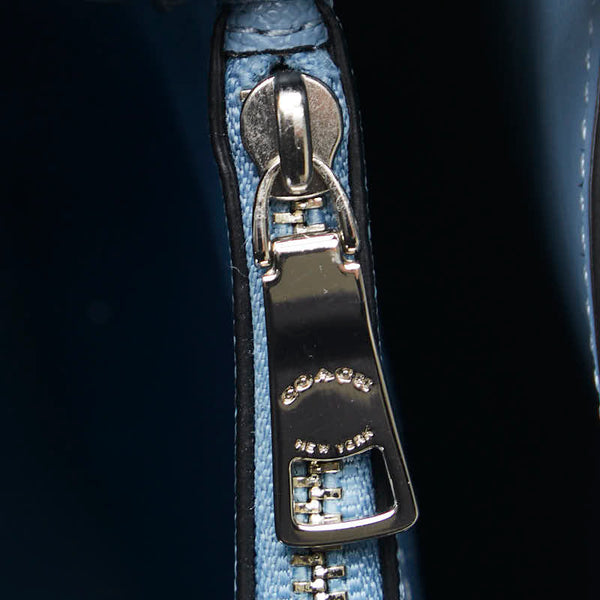 コーチ ハンドバッグ ショルダーバッグ 2WAY 91379 ネイビー レザー レディース COACH 【中古】