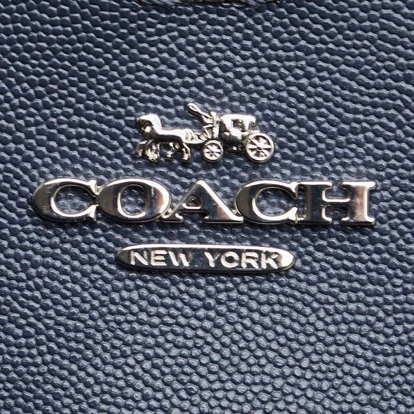 コーチ ハンドバッグ ショルダーバッグ 2WAY 91379 ネイビー レザー レディース COACH 【中古】