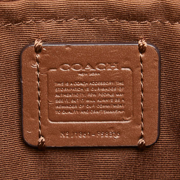 コーチ シグネチャー 斜め掛け ショルダーバッグ F58316 ベージュ ブラウン PVC レザー レディース COACH 【中古】