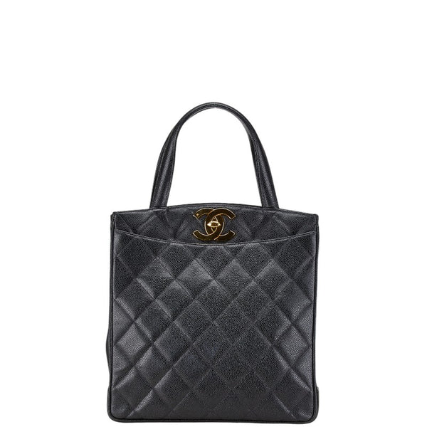シャネル マトラッセ トートバッグ ハンドバッグ ブラック キャビアスキン レディース CHANEL 【中古】