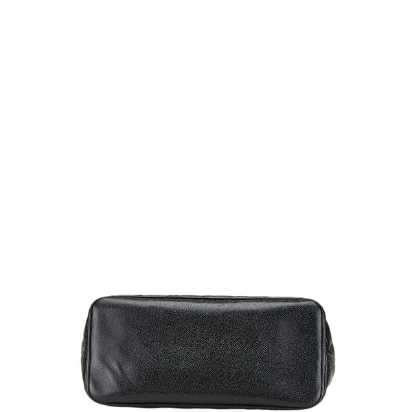 シャネル マトラッセ ココマーク 復刻トート トートバッグ ブラック キャビアスキン レディース CHANEL 【中古】