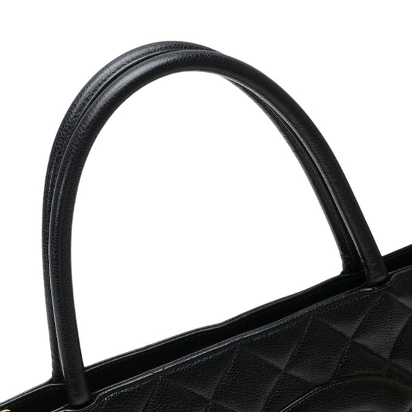 シャネル マトラッセ ココマーク 復刻トート トートバッグ ブラック キャビアスキン レディース CHANEL 【中古】