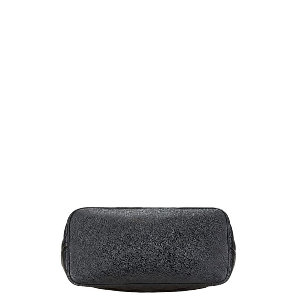 シャネル マトラッセ 復刻トート ココマーク トートバッグ ブラック キャビアスキン レディース CHANEL 【中古】