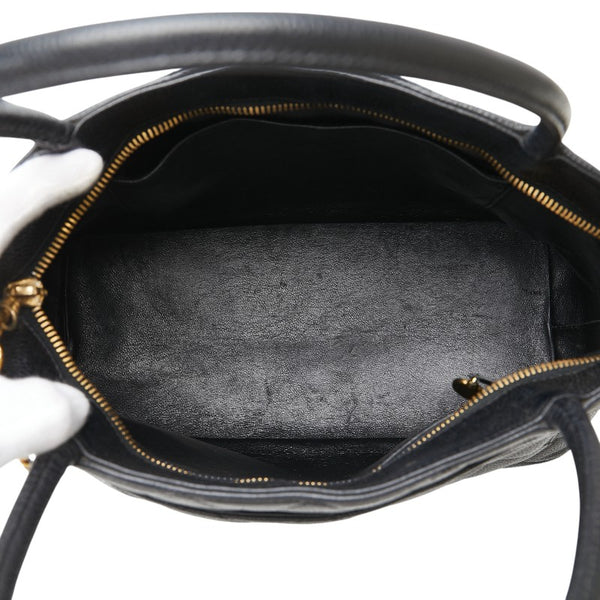 シャネル マトラッセ 復刻トート ココマーク トートバッグ ブラック キャビアスキン レディース CHANEL 【中古】