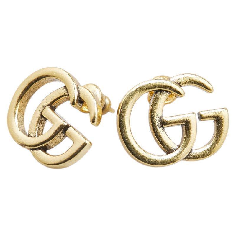 グッチ GGロゴ スタッド ピアス ゴールド メッキ レディース GUCCI 【中古】